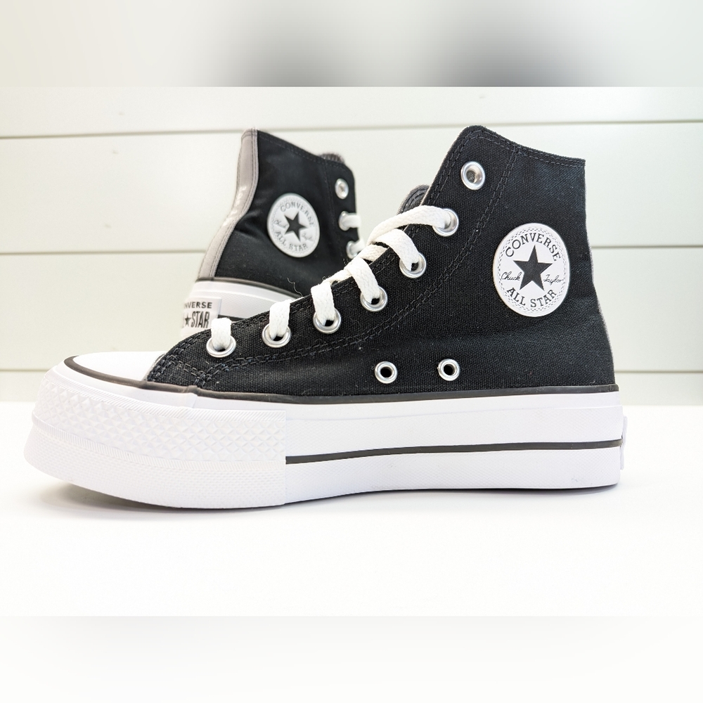 Converse CTAS By You Jos 1:9 Black Platform Canvas Sneakers size Women's 5.5 - Picture 4 of 9